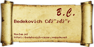 Bedekovich Cézár névjegykártya
